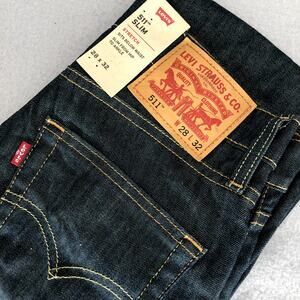 Levi Strauss 511 Slim Stretch Denim Jeans 28Wx32L NWT